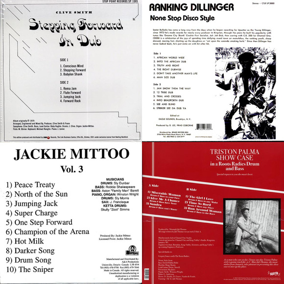 Reggae Vinyl Lot of 4 Dub & Roots LPs Clive Smith Dillinger Jackie Mittoo Palmer - Picture 2 of 10